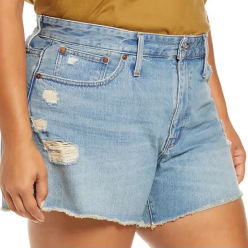NWT Madewell Destructed Edition Relaxed Denim Short